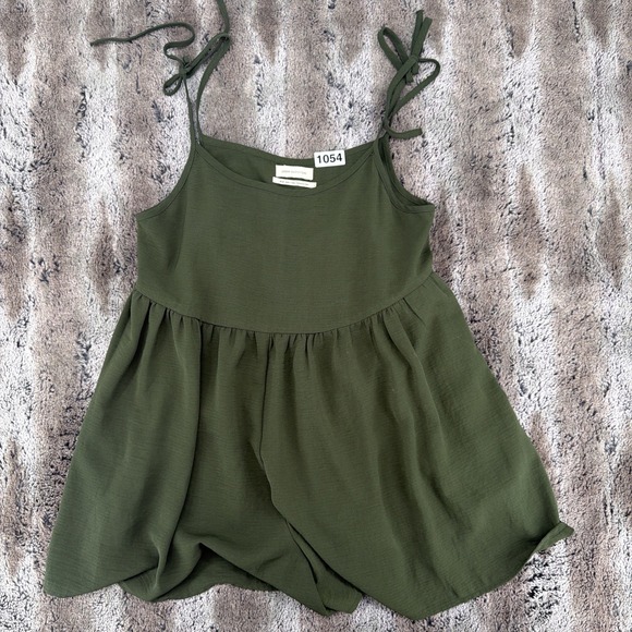 Urban Outfitters Pants - Urban Outfitters Romper Women's M Green Sleeveless Tie Strap Boho Girlcore Chic